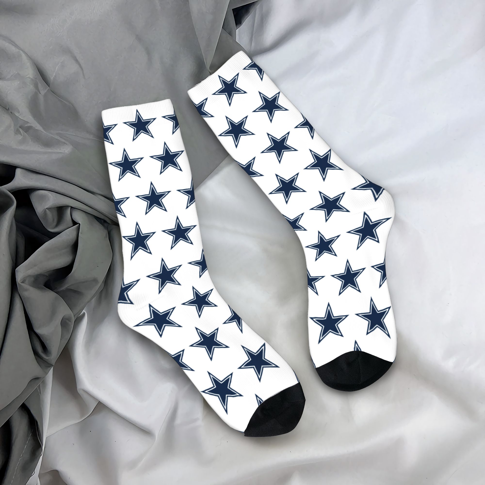 Dress Sock Men - Custom Cowboy Star Mens Crew Socks