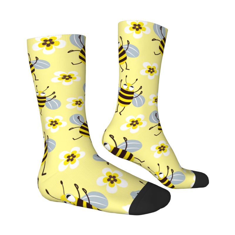 Custom Cool Mens Funny Bees Fl - Dress Sock Men recension och pris