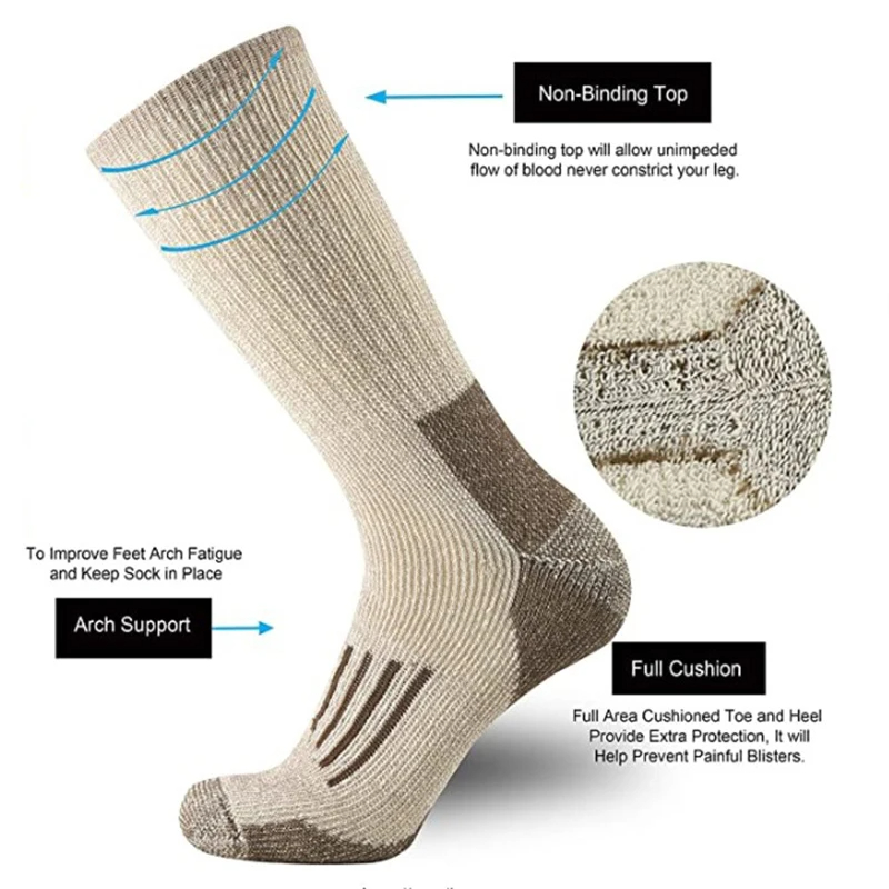 80% Wool Socks Warm Thicken Hi - Wool Hiking Sock recension och pris