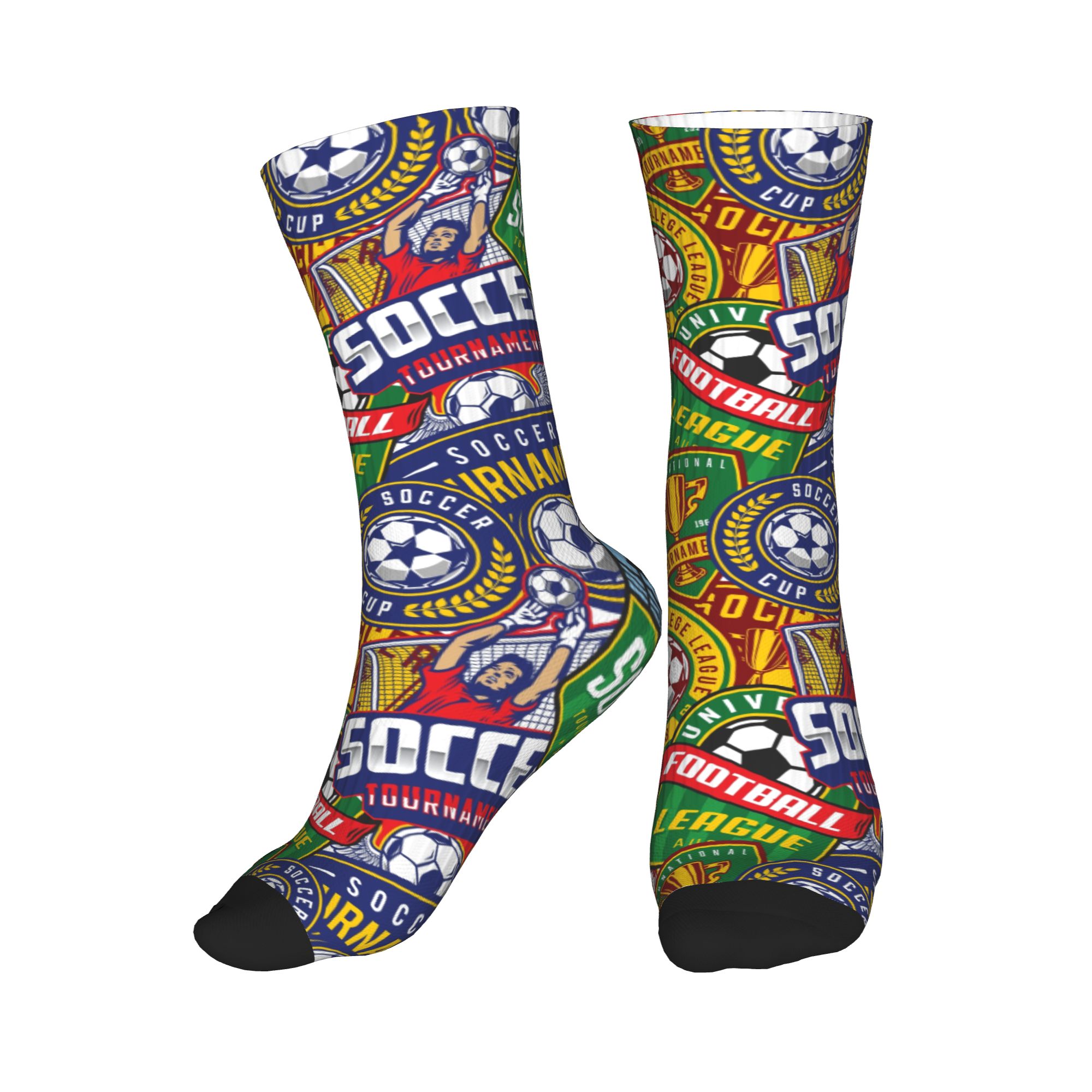 Retro Soccer Badge Green Red S - Dress Sock Men recension och pris