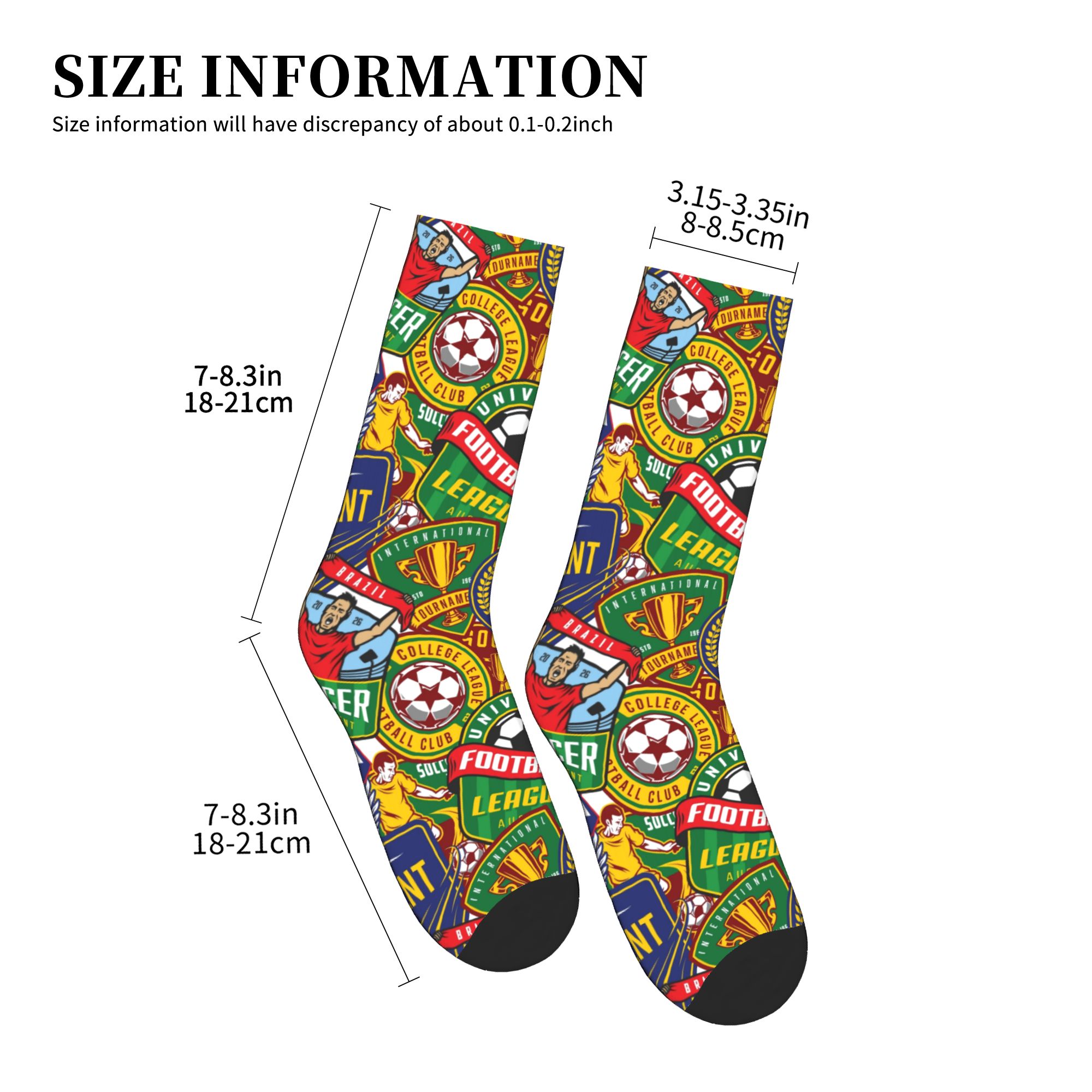 Retro Soccer Badge Green Red S - Dress Sock Men recension och pris