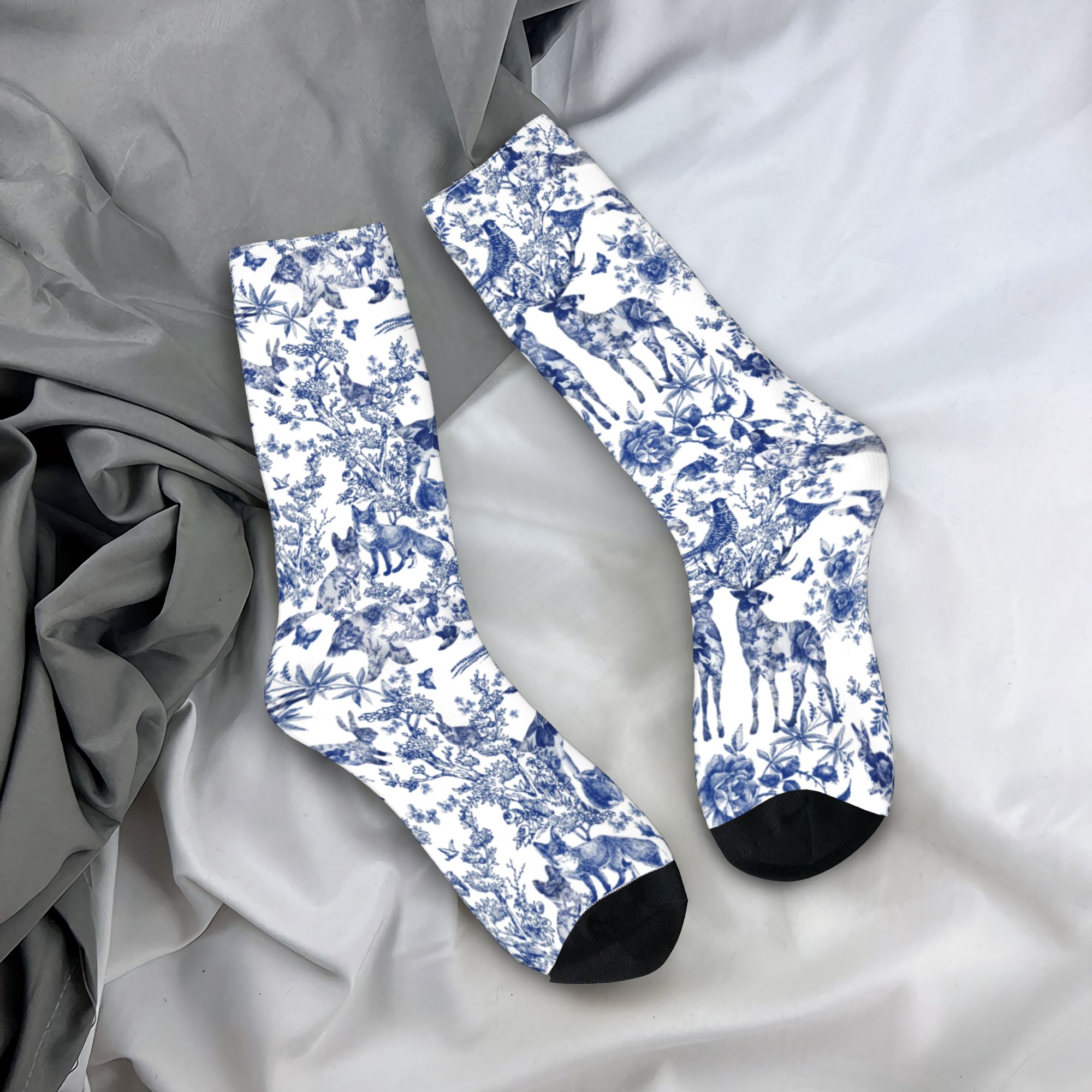 Custom Vintage French Toile De - Dress Sock Men recension och pris